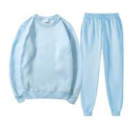 Conjunto completo de chándal para mujer, ropa deportiva para gimnasio, ropa deportiva Y2K, conjunto de 2 piezas, conjuntos de ropa casual, pantalones deportivos y pantalones deportivos, azul claro, S