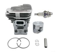 Conjunto completo de cilindro de 49 mm compatible con motosierra Ms391 con construcción de metal y completo para juego de pistón sustituye al número de pieza 11400201204