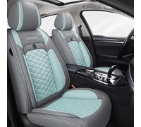 Conjunto Completo De Funda Asiento Coche Para Ford Para Focus Para Kuga Para Ecosport Para Fiesta Universal Fit Interior Protector Protector asiento antideslizante(Grey Green)