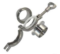 Conjunto completo de virola sanitaria que incluye abrazadera triple y junta de PTFE, diseñado para uso SS304 (19 mm)