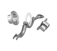 Conjunto completo de virola sanitaria que incluye abrazadera triple y junta de PTFE, diseñado para uso SS304 (32 mm)