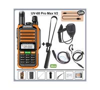 (Conjunto completo naranja) Walkie Talkie UV-68 Pro Max V2 10 W IP68 resistente al agua 8800 mAh 50