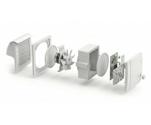 Conjunto compuesto por ZWRHVA 40 + Kit prefabricado de rejilla de lamas KWHRVA 03 Alu-P Slim de Aereco - 130416