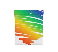 Conjunto Concepto LGBT Orgullo Gay Banderas Coloridas, Squeeze Top Wallet Bolsa de Almacenamiento para Mujer Monedero pequeño Bolsa de Cambio