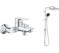 Conjunto conjunto de ducha Grohe Vitalio Start System 26680001, grifo de bañera y ducha Grohe Start Edge 24198001