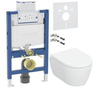Conjunto conjunto taza de inodoro + tapa Geberit iCon 503.048.00.1, marco empotrado Geberit Duofix 111.003.00.2, 111.815.00.1, 156.050.00.1