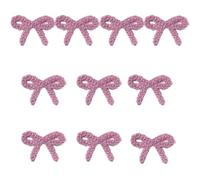 Conjunto De 10 Bowknot Bordado Bowknot Apliques De Hilo De Crochet Apliques En Puntos De Hilo Para Vestido De Ropa Jean Accesorios De Costura