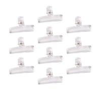 Conjunto De 10 Clamp De CLIP CLIP ACRYLIC Para Tablero Dibujo Craft Bag Bag Food Archivo Organización Clips Almacenamiento Acrílico