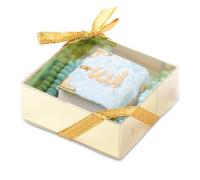 Conjunto de 10 Islam Quran Tasbeeh Islamic Set | Santo Corán Prayer Beads Regalo Box Favor (Dark Blue)