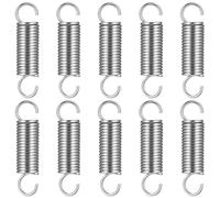 Conjunto de 10 resortes de tensión con ganchos, resorte de tensión, resortes de acero inoxidable con doble gancho, resorte de tracción espiral, Tamaño (50X12X1.5MM)