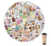 Conjunto de 100 Pegatinas Bubble Tea Kawaii - Vinilo Impermeable para Decorar Botellas de Agua, Portátiles, Monopatines y Coches - Diseños Únicos y Duraderos