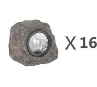 Conjunto de 12 - 36 al aire libre solar blanco brillante LED Rock estanque jardín Patio Decking luces