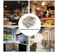 Conjunto de 12 anillos para servilletas de cuerda de algodón y arpillera