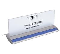 Conjunto de 2 Alba SIGNPNT aluminio Nombre Tarjetas - 210 x 61 mm Con 6 Surtido Acabados