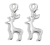 Conjunto de 2 animales Collar cremallera Trek, ciervo de animales joyería para mujer, ciervo colgante collar, 2cm, zinc, ninguna piedra preciosa, 2cm, Zinc, No es una piedra preciosa
