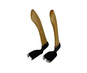 Conjunto de 2 azuelas de talla de madera para cuencos: una azuela pequeña y una azuela grande, ambas con biselado en el interior.
