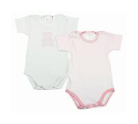 Conjunto de 2 body de bebé de media manga con lunares rosas - 1 mes Babyvip