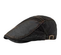 Conjunto de 2 boinas clásicas y gorras planas for hombre, estilo vintage, resistentes al agua, con ajuste seguro, for eventos urbanos al aire libre, a prueba de viento, estilo retro de gánster.(Black_