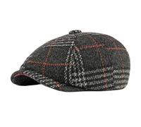 Conjunto de 2 boinas clásicas y gorras planas for hombre, estilo vintage, resistentes al agua, con ajuste seguro, for eventos urbanos al aire libre, a prueba de viento, estilo retro de gánster.(C_2pcs
