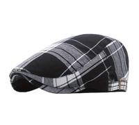 Conjunto de 2 boinas clásicas y gorras planas for hombre, estilo vintage, resistentes al agua, con ajuste seguro, for eventos urbanos al aire libre, a prueba de viento, estilo retro de gánster.(Black_