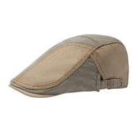 Conjunto de 2 boinas clásicas y gorras planas for hombre, estilo vintage, resistentes al agua, con ajuste seguro, for eventos urbanos al aire libre, a prueba de viento, estilo retro de gánster.(Khaki_