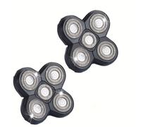 Conjunto de 2 Cabezales de Repuesto para Afeitadora, Afeitadora con Hoja 5D, Cabezales de Repuesto para Afeitadora Eléctrica Masculina