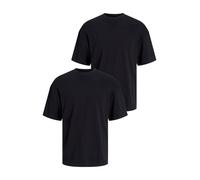 Conjunto de 2 camisetas básicas cuello redondo hombro caído estilo amplio