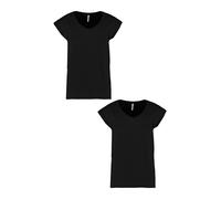 Conjunto de 2 Camisetas de Mujer HAILYS cuello en V Manga Corta Básicas Verano