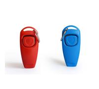 Conjunto de 2 Clickadores para Perros, Clicker y Silbato en 1 para Detener el Ladrido, Entrenamiento con Clicker y Silbato para Comportamientos Caninos con Sonido Fuerte