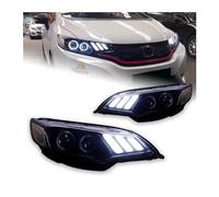 Conjunto de 2 Faros Delanteros compatibles con Jazz 2014-2019,Faros LED DRL Hid Bi Xenon,Accesorios para automóviles,Faros Delanteros de Estilo de Coche.