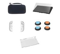Conjunto de 2 fundas transparentes para Switch con piel protectora desmontable