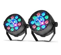 Conjunto de 2 Juegos de luz 2en1 - MINI PAR + de bóveda ASTRO LED RGB DMX - AYDENE