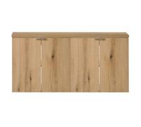 Conjunto de 2 muebles bajo lavabo newport con puertas 120x60x40 cm - efecto roble [en.casa]
