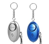 Conjunto de 2 (Paquete Doble) Alarma de Monedero Alarma Personal con Llavero y luz LED / Linterna Alarma de pánico 140db Alarma de Seguridad para Mujeres de Amathings