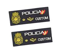 Conjunto de 2 parches de bordado de texto personalizados tácticos militares españoles que se pueden decorar en sombreros, mochilas, chalecos y otros artículos para satisfacer las necesidades personal