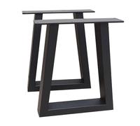 Conjunto de 2 patas de escritorio de metal, patas de mesa, pata de mesa pesada industrial, patas de muebles de hierro para mesa de café, con protector de piso ajustable y tornillos (50 * 72 cm/19.7 *