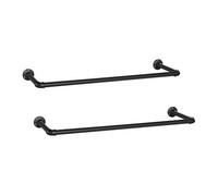 SONGMICS Perchero de Pared para Ropa, Perchero de Barra para Colgar Ropa Industrial, Ahorro de Espacio, 92 x 30 x 7,5 cm, Fácil Montaje, para Espacios Reducidos, Negro HSR67BK