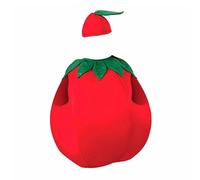 Conjunto de 2 piezas de disfraz de tomate para niños, conjunto de sombrero y vestido de tomate para bebé, ligero, divertido vestido para fiesta de Halloween, fotografía de juegos de rol, rosso, 3-4