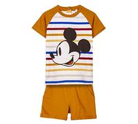 Conjunto de 2 Piezas de Mickey Mouse - Camiseta y Pantalón Corto - Talla 48 Meses - Elaborado con Algodón 100% - Fresco y Cómodo -Cierre de Botones - Producto Original Diseñado en España