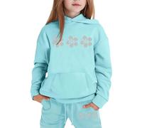 Conjunto de 2 Piezas para niña: Sudadera con Capucha y Pantalones Deportivos Informales, chándal Estampado para niñas pequeñas y niños.