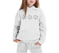Conjunto de 2 Piezas para niña: Sudadera con Capucha y Pantalones Deportivos Informales, chándal Estampado para niñas pequeñas y niños.