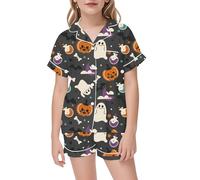 Conjunto de 2 Piezas para niñas, Ropa Juego Informal con Estampado Manga Corta y Cintura elástica cómoda, niños pequeños Uso Diario a 13 años Trajes Formal