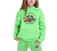 Conjunto de 2 Piezas para niñas y niñas, con Capucha de Los Ángeles, California, con Capucha, Pantalones de Entrenamiento de Invierno, Pantalones de chándal Activos Casuales 2025