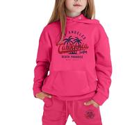 Conjunto de 2 Piezas para niñas y niñas, con Capucha de Los Ángeles, California, con Capucha, Pantalones de Entrenamiento de Invierno, Pantalones de chándal Activos Casuales 2025