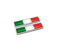 Conjunto de 2 unids Bandera de Italia Carteles de Coches de Metal Etiquetas engomadas Emblema 3D Nacional IT Tricolor Bandera Insignia Calcomanías gráficas Faldas Lados del Tronco, 58mm * 14mm Tamaño