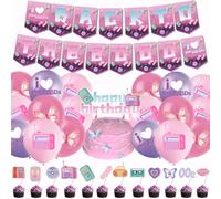 Conjunto de 29 Piezas de Decoración para Fiestas Y2K - Ideal para Decoración de Cumpleaños, Globos de Cumpleaños, Globos Halloween, Brat Charli XCX, XXXTentacion, Billie Eilish CD, Kanye Wes