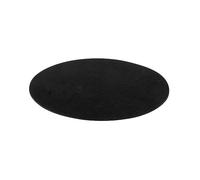Conjunto de 3 Alfombrillas de Ratón Pequeñas Extrafinas para Computadora - Base Antideslizante de Silicona Ultradelgada - Mouse Pad Circular (20 cm, Black) (3 Unidades)