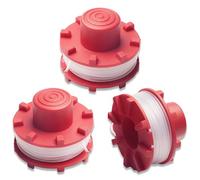 Conjunto de 3 bobinas, Bobina de hilo diseñada para desbrozadoras, compatible con Einhell GE-CT 36/30 Li. Longitud de 8 metros y diámetro de 2 milímetros, fabricada en nylon.