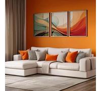 Conjunto de 3 láminas decorativas para pared con un ambiente relajante. Pósteres modernos para colocar encima de la cama. Decoración de pared para la habitación (50x75cm - 3 piezas).