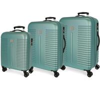 Conjunto de 3 Maletas de Viaje ROLL ROAD India Verde (55/70/80cm - 37/75/108L)